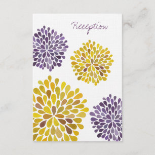 Tarjeta de Recepción de Boda Flor de Dahlia Amaril