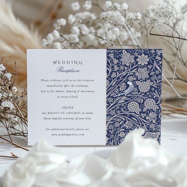 Tarjeta de recepción de boda floral victoriana enc (Subido por el creador)