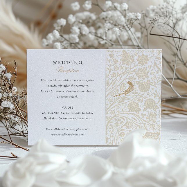 Tarjeta de recepción de boda floral victoriana enc (Subido por el creador)