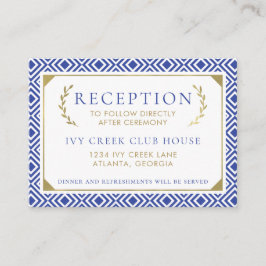 Tarjeta de recepción de boda griega elegancia