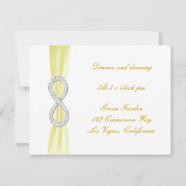Tarjeta de recepción de boda Infinity de diamante 