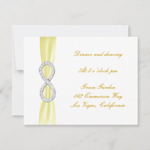 Tarjeta de recepción de boda Infinity de diamante 