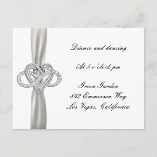 Tarjeta de recepción de boda Infinity Heart