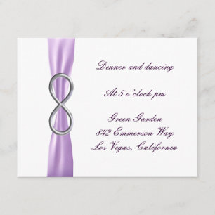 Tarjeta de recepción de boda Infinity Lavanda