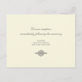 Tarjeta de Recepción de Boda // La Colección Elega