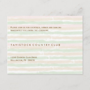 Tarjeta de Recepción de Boda Minimalista Moderna