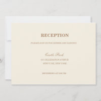 tarjeta de recepción de boda moderna