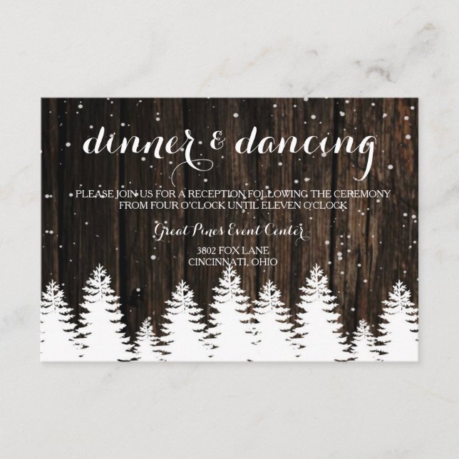 Tarjeta de Recepción de Boda País de las Maravilla (Anverso)