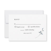 Tarjeta de recepción de boda RSVP floral simple az