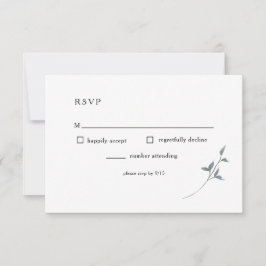 Tarjeta de recepción de boda RSVP floral simple az