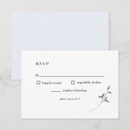 Tarjeta de recepción de boda RSVP floral simple az