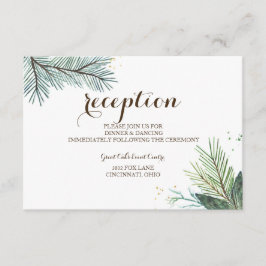 Tarjeta de recepción de boda rústica Corona de Inv