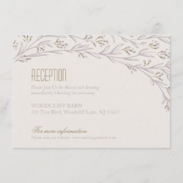 Tarjeta de recepción de boda rústica floral elegan