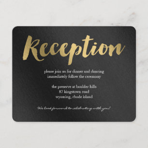 Tarjeta de recepción de boda Shining Promise