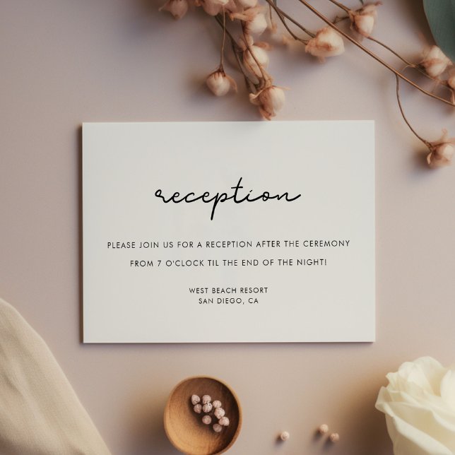 Tarjeta de recepción de boda simple (Subido por el creador)