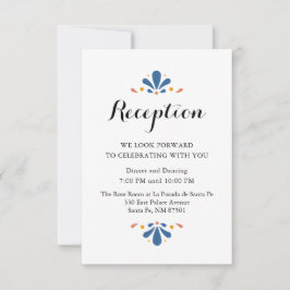 Tarjeta de recepción de boda Talavera mexicana
