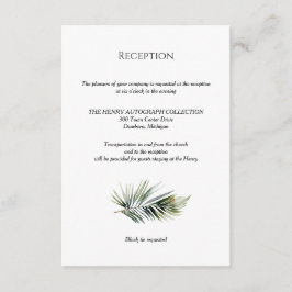 Tarjeta de recepción de boda tropical - Diseño bot