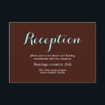 Tarjeta de recepción de bodas<br><div class="desc">Elegante y moda tarjeta de recepción de bodas.</div>