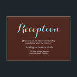 Tarjeta de recepción de bodas<br><div class="desc">Elegante y moda tarjeta de recepción de bodas.</div>