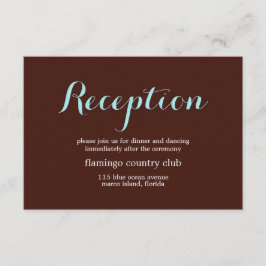 Tarjeta de recepción de bodas