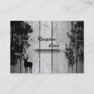 Tarjeta de recepción de bodas Árboles de madera de