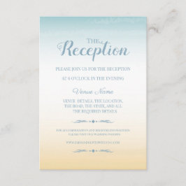 Tarjeta de recepción de bodas con temática costera