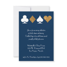 Tarjeta de recepción de Bodas de la Marina Azul La