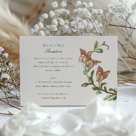 Tarjeta de recepción de bodas de loro de elegancia