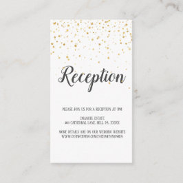 Tarjeta de recepción de bodas de oro con caligrafí