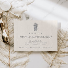Tarjeta de recepción de bodas de piña virgen de la