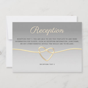 Tarjeta de recepción de bodas de plata y oro