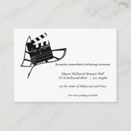Tarjeta de recepción de bodas de silueta temática