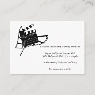 Tarjeta de recepción de bodas de silueta temática