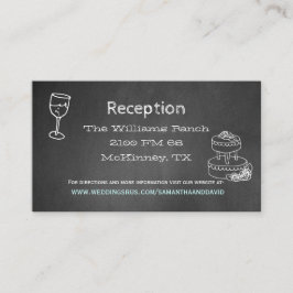 Tarjeta de recepción de bodas de tipografía Chalk 