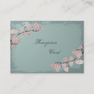 Tarjeta de recepción de bodas Elegante Verde azula