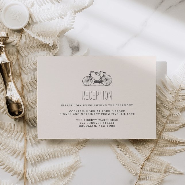 Tarjeta de recepción de bodas para bicicletas de t (Subido por el creador)