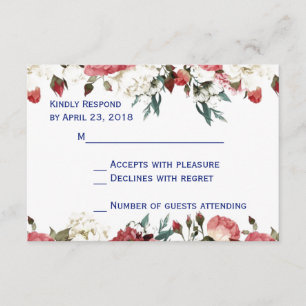 tarjeta de recepción de bodas rsvp