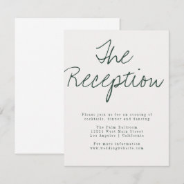 Tarjeta de Recepción de Caligrafía Moderna