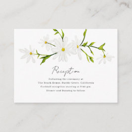Tarjeta de recepción de casamental de marea floral