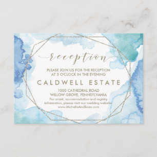 Tarjeta de recepción de casamiento geométrica