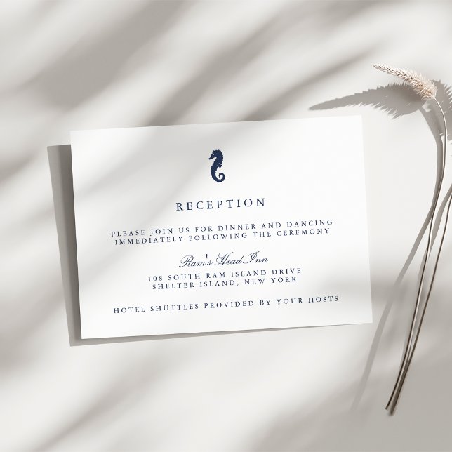 Tarjeta de recepción de casamiento náutica para ca (Subido por el creador)
