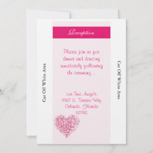 Tarjeta de recepción de casamiento rosa claro