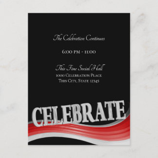 Tarjeta de recepción de celebración de la ola de a