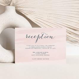 Tarjeta de Recepción de Chiffon Watercolor | Rosad