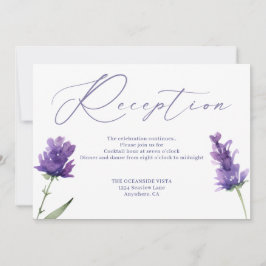 Tarjeta de recepción de color agua elegante Bliss 