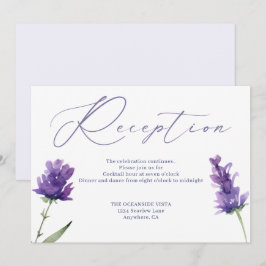 Tarjeta de recepción de color agua elegante Bliss 