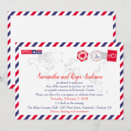 Tarjeta de recepción de correo aéreo de Croacia