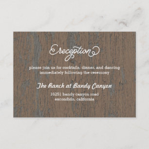 Tarjeta de recepción de corteza rústica/Tarjeta de