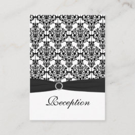 Tarjeta de recepción de Damasco en blanco y negro