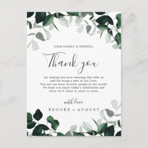 Tarjeta de recepción de Emerald Greenery